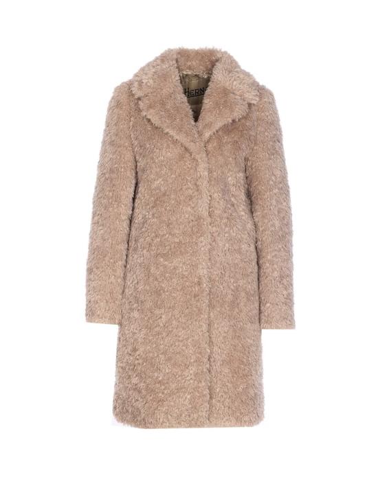 25FW 에르노 컬리 얼터너티브 퍼 코트  GC000503D124211985 Beige