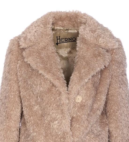 25FW 에르노 컬리 얼터너티브 퍼 코트  GC000503D124211985 Beige - HERNO