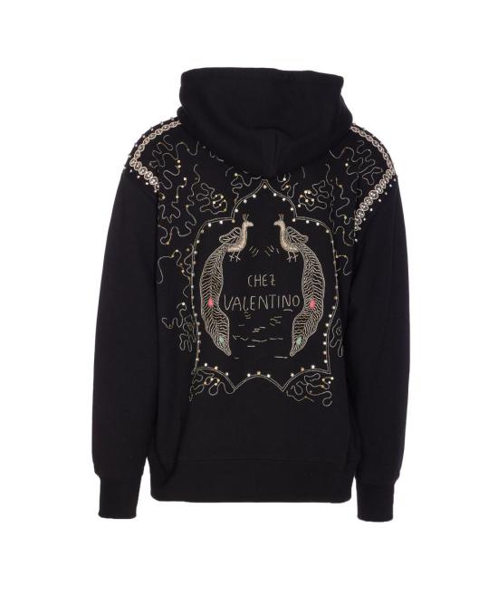 25FW 발렌티노 가라바니 후드 티셔츠 MF28NB1J0NO Black - VALENTINO GARAVANI