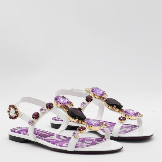25FW 돌체앤가바나 뮬/슬리퍼 CQ0601AT848I03TN MAIOLICA VIOLA - DOLCE & GABBANA