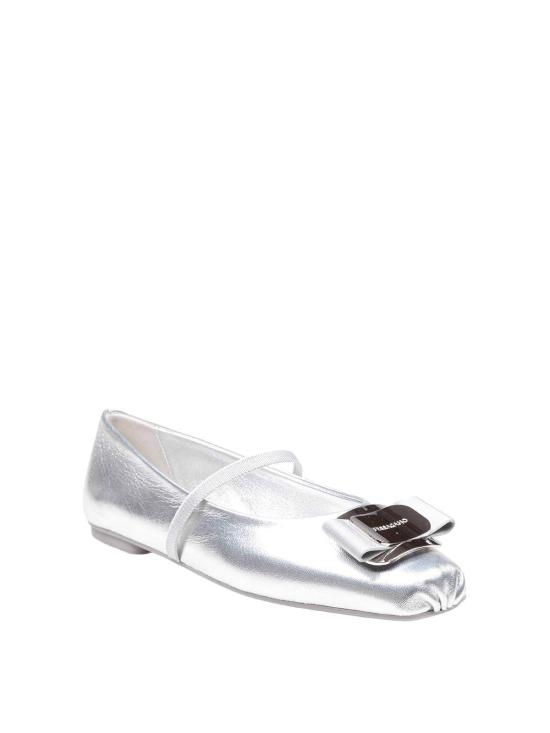  살바토레 페라가모 플랫 슈즈 ZINASILVER Silver - SALVATORE FERRAGAMO
