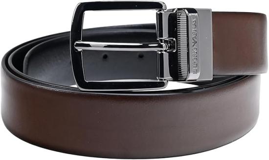 25FW 엠포리오 아르마니 벨트 Y4S576 Y748I 88213 Testa di moro nero