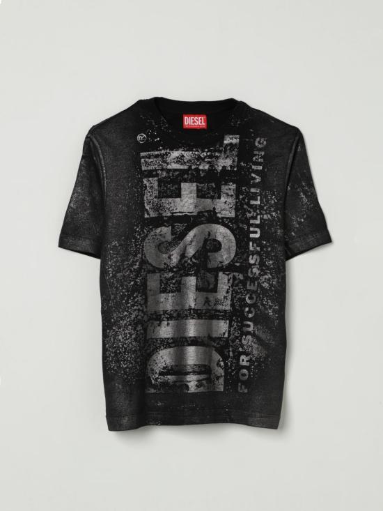 25FW [키즈] 디젤 티셔츠 J02479KYAZW K900 Black