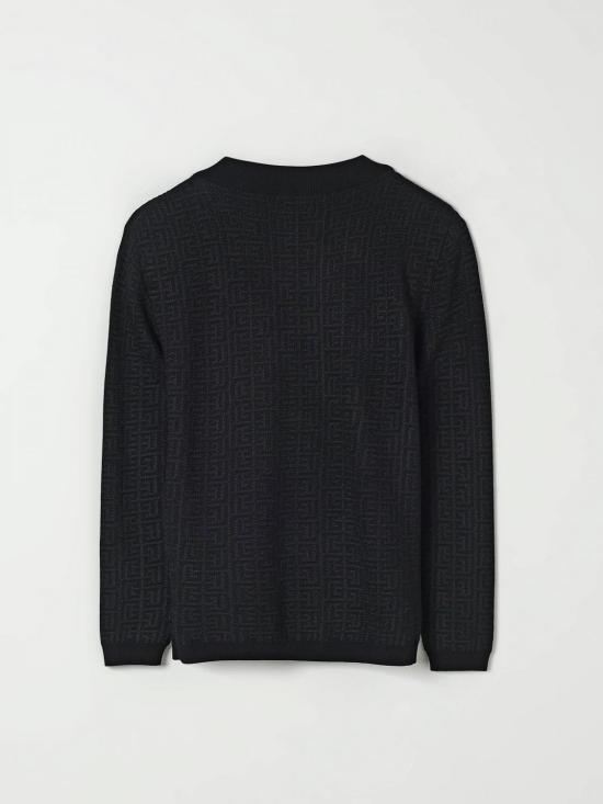 25FW [키즈] 발망 풀오버 BX9A20X0121 930 Black - BALMAIN