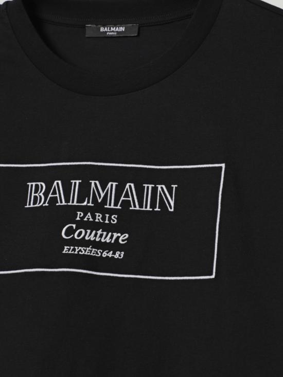 25FW [키즈] 발망 티셔츠 BX8P51Z3186 930BC Black - BALMAIN