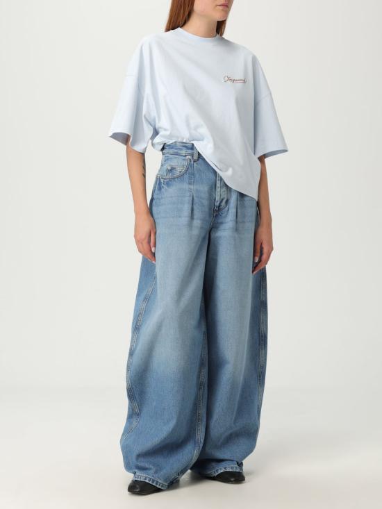 25FW 자크뮈스 반팔 티셔츠 TSW00216AJ00045 3GI Blue - JACQUEMUS