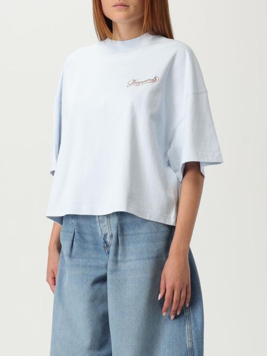 25FW 자크뮈스 반팔 티셔츠 TSW00216AJ00045 3GI Blue - JACQUEMUS
