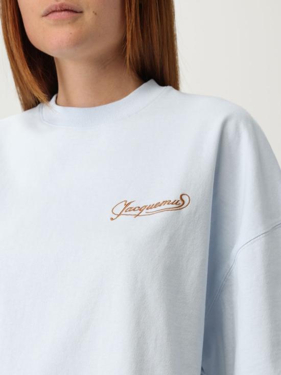 25FW 자크뮈스 반팔 티셔츠 TSW00216AJ00045 3GI Blue - JACQUEMUS