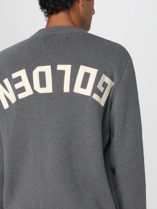 26SS 골든구스 로고 코튼 라운드넥 스웨터 GMP00841P00066260304 Grey - GOLDEN GOOSE