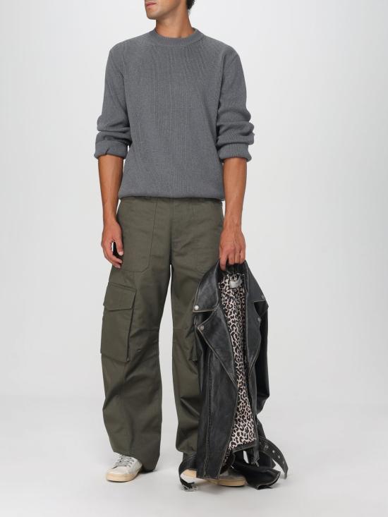 26SS 골든구스 로고 코튼 라운드넥 스웨터 GMP00841P00066260304 Grey - GOLDEN GOOSE