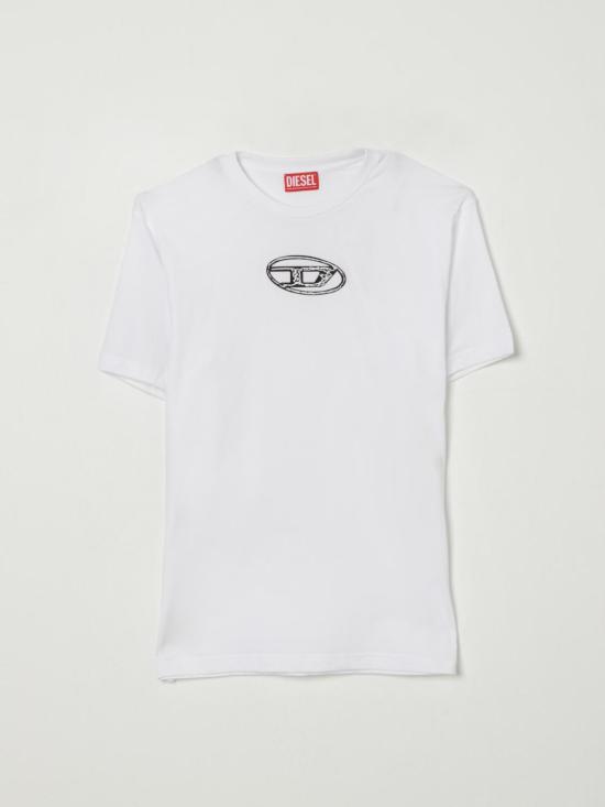 25FW [키즈] 디젤 티셔츠 J02471KYAUN K100 White