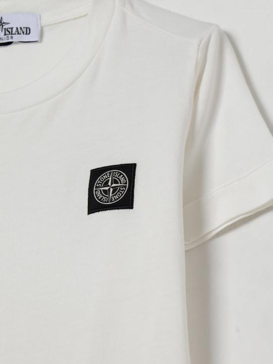 25FW [키즈] 스톤 아일랜드 티셔츠 2100002S0047 V0099 Natural - STONE ISLAND