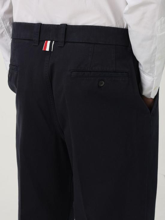 25FW 톰브라운 스트레이트 팬츠 MTU335WF0576 415 Blue - THOM BROWNE
