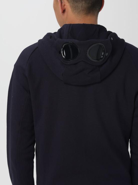 25FW 씨피 컴퍼니 다이애그널 레이즈드 플리스 고글 스웨트셔츠 RCCMSS715A005086W 888 Blue - C.P. COMPANY