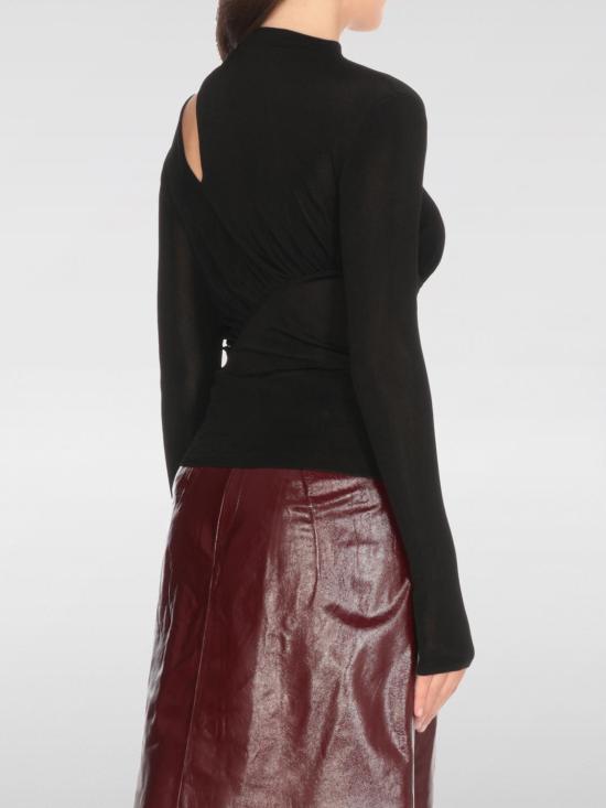 25FW 셀프 포트레이트 긴팔 티셔츠 PF25086TB Black - SELF PORTRAIT