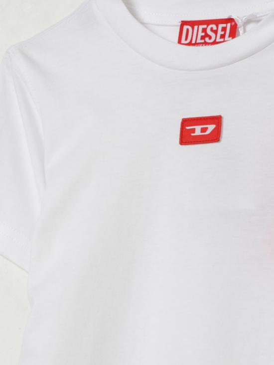 25FW [키즈] 디젤 티셔츠 J025010GRAI K100 White - DIESEL