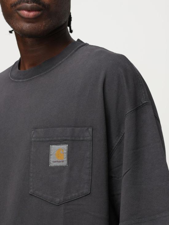 25FW 칼하트 WIP 숏슬리브 허드슨 포켓 티셔츠 I035140 895F Black - CARHARTT WIP
