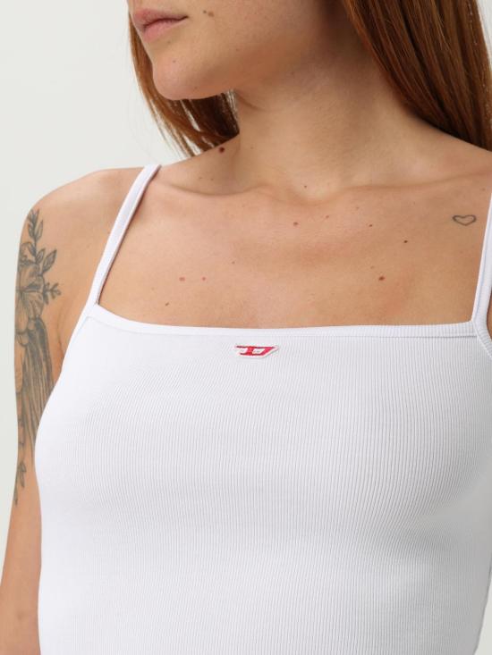 25FW 디젤 민소매 티셔츠 A051070EJAI 100 White - DIESEL