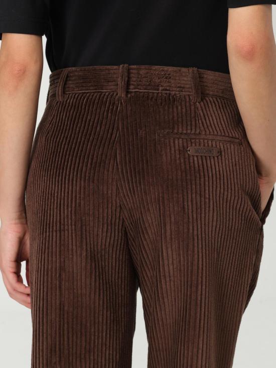 25FW 모스키노 스트레이트 팬츠 03205519 0103 Brown - MOSCHINO
