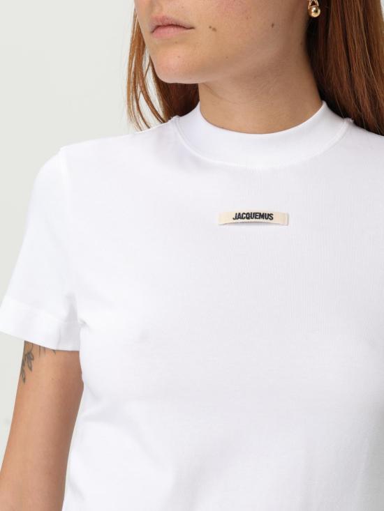 25FW 자크뮈스 반팔 티셔츠 TSW00133AJ00124 100 White - JACQUEMUS