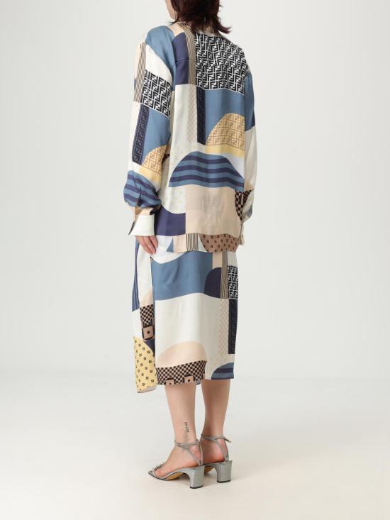 25FW 펜디 롱 원피스 FDD374AUQM F1SAT Blue - FENDI