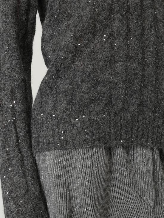 25FW 브루넬로 쿠치넬리 대즐링 케이블 스웨터 MPG731302P C3595 Grey - BRUNELLO CUCINELLI