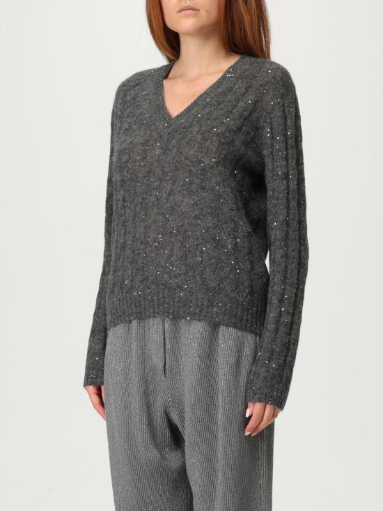 25FW 브루넬로 쿠치넬리 대즐링 케이블 스웨터 MPG731302P C3595 Grey - BRUNELLO CUCINELLI