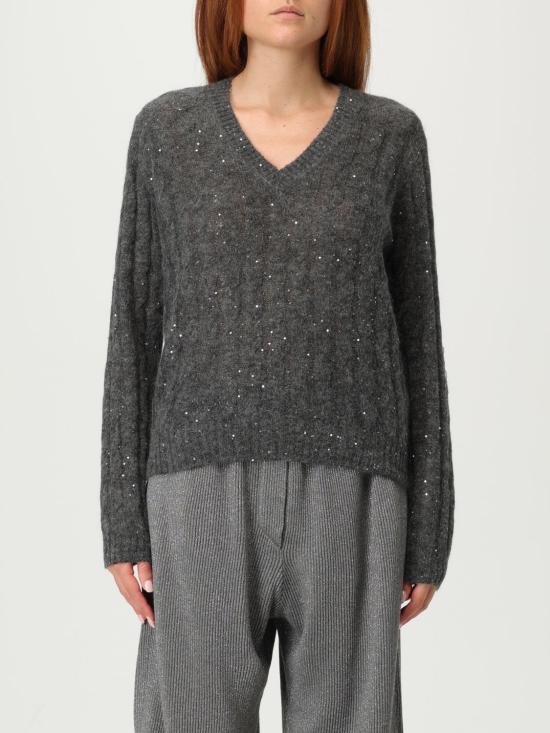 25FW 브루넬로 쿠치넬리 대즐링 케이블 스웨터 MPG731302P C3595 Grey