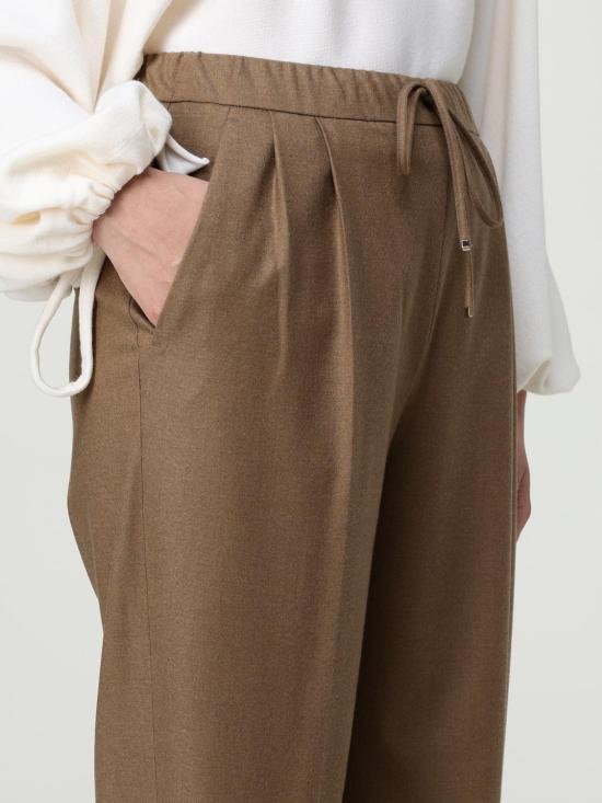 25FW 막스마라 스트레이트 팬츠 2521136181600 005 Brown - MAX MARA