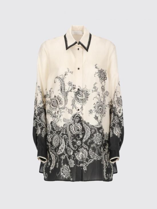 25FW 짐머만 셔츠 9923TSS251 CRMBLKFLO Yellow Cream - ZIMMERMANN