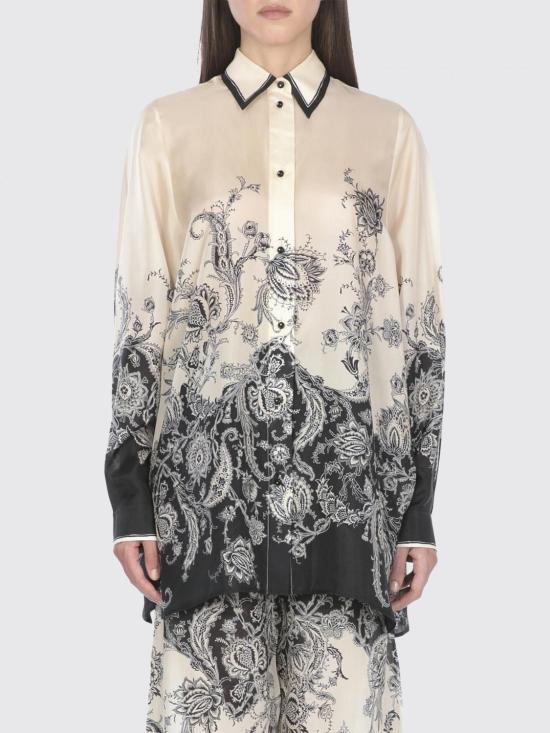 25FW 짐머만 셔츠 9923TSS251 CRMBLKFLO Yellow Cream - ZIMMERMANN