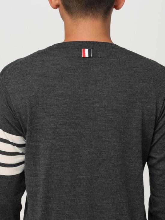 25FW 톰브라운 스웨터 MKA002AY1014 022 Charcoal - THOM BROWNE