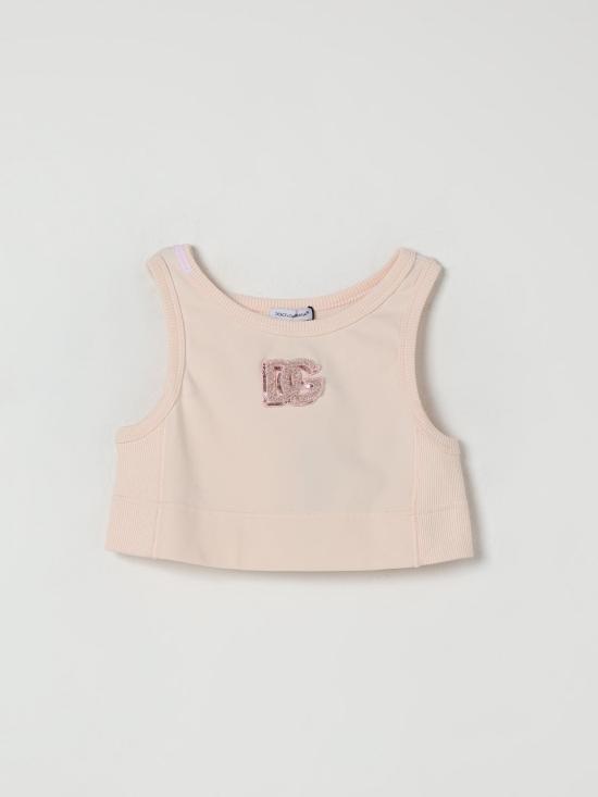 25FW [키즈] 돌체앤가바나 탑 L5JN84G7PKS F0210 Blush Pink