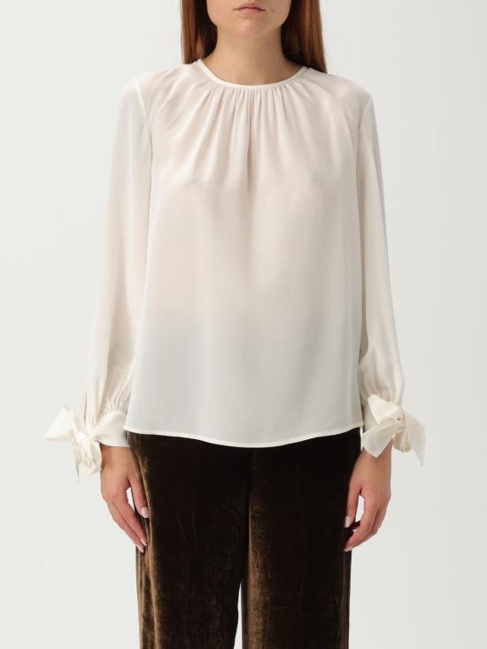 25FW 막스마라 스튜디오 긴팔 티셔츠 2526116011600 042 Yellow Cream