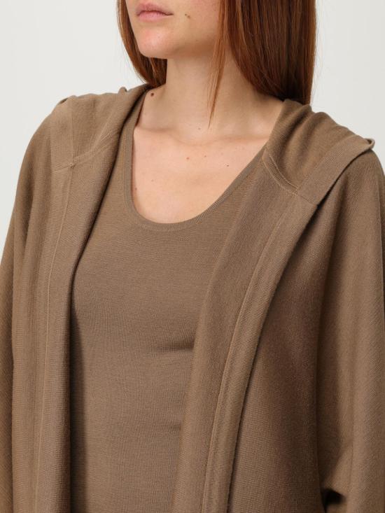 25FW 막스마라 브라운 후드 오픈 프론트 가디건 2521346041600 004 Brown - MAX MARA