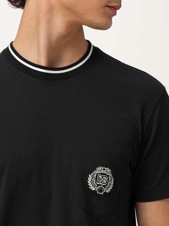 25FW 돌체앤가바나 반팔 티셔츠 G8RA2ZFU7EQ N0000 Black - DOLCE & GABBANA
