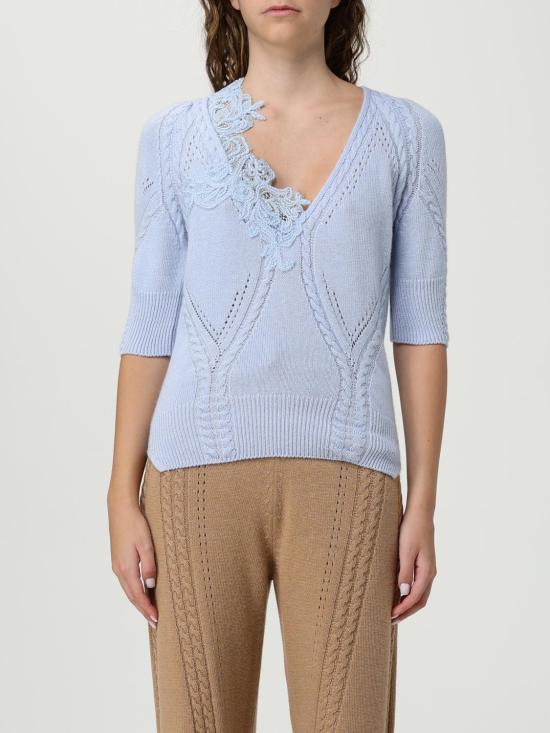 25FW 에르마노 설비노 스웨터 D474L503APNJG 63922 Gnawed Blue