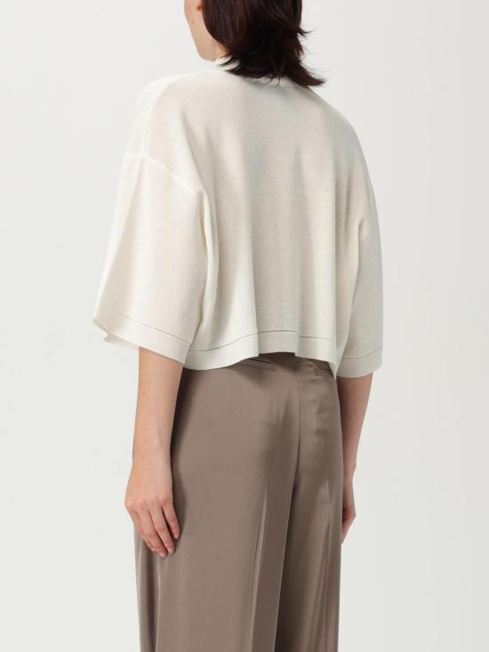 25FW 알라이아 반팔 티셔츠 AA9H1232K083B 000 White - ALAIA