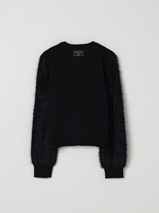 25FW [키즈] 발망 풀오버 BX9A70Z3297 930OR Black - BALMAIN