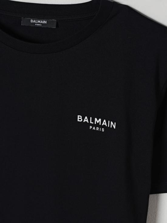 25FW [키즈] 발망 티셔츠 BX8P11Z3186 930BC Black - BALMAIN
