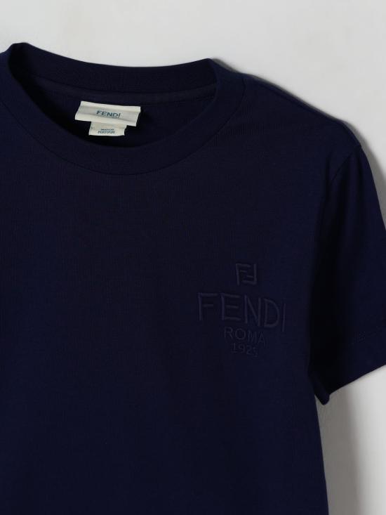 25FW [키즈] 펜디 티셔츠 JUI1907AJ F1I11 Blue - FENDI