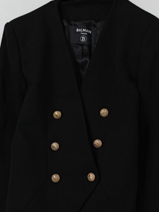 25FW [키즈] 발망 캐주얼 자켓 BX2B64J0371 930OR Black - BALMAIN