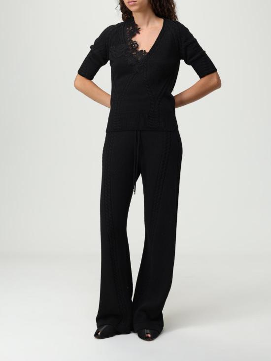 25FW 에르마노 설비노 스트레이트 팬츠 D474P501NJG 95708 Black - ERMANNO SCERVINO