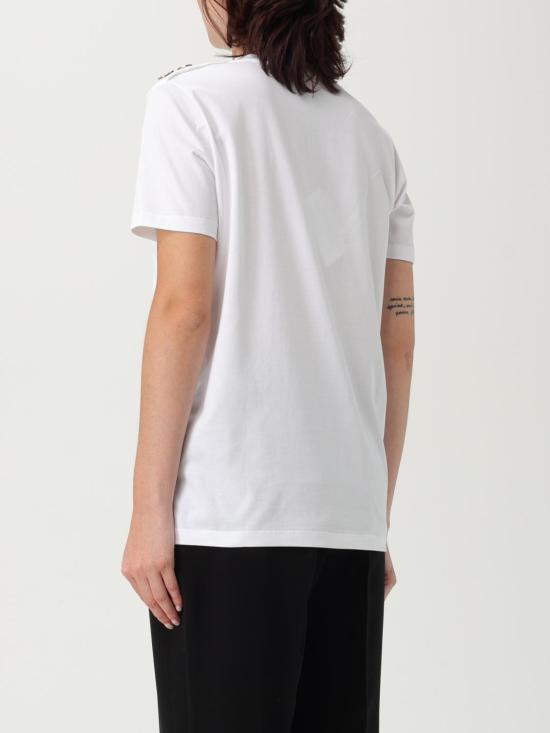 25FW 발망 반팔 티셔츠 BF1EF005BB02 GAB White - BALMAIN