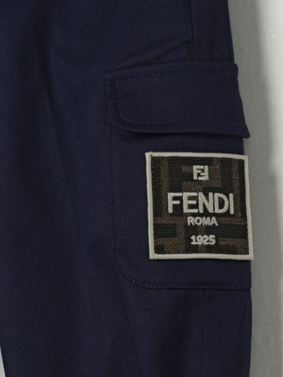 25FW [키즈] 펜디 트레이닝/조거 팬츠 BMF257AS5Y FI11 White - FENDI