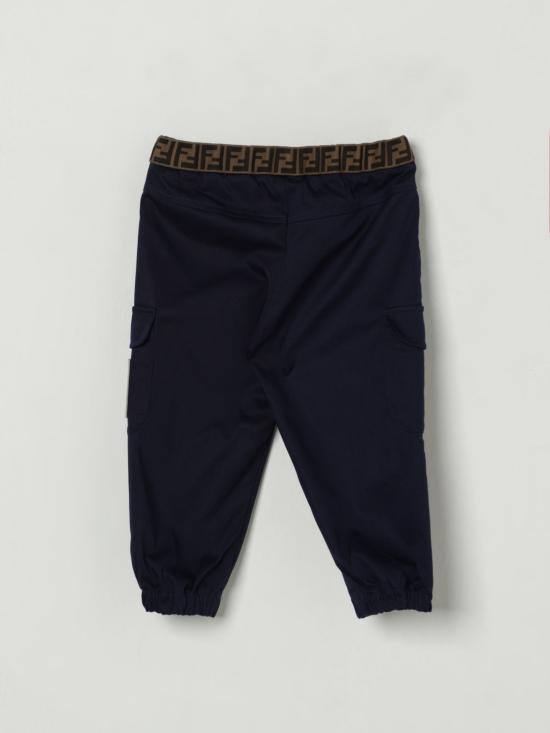 25FW [키즈] 펜디 트레이닝/조거 팬츠 BMF257AS5Y FI11 White - FENDI