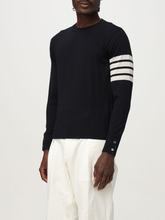 25FW 톰브라운 스웨터 MKA002AY1014 415 Navy - THOM BROWNE