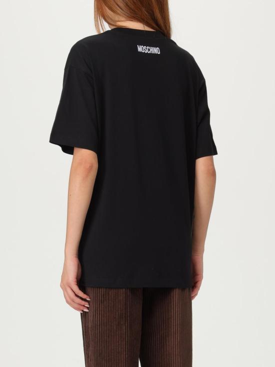 25FW 모스키노 반팔 티셔츠 07285541 1555 Black - MOSCHINO