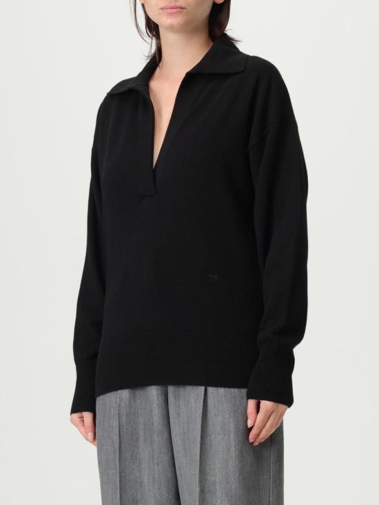 25FW 톰포드 폴로 티셔츠 MAK1391YAX899 LB999 Black - TOMFORD