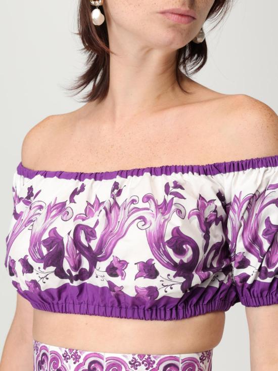 25FW 돌체앤가바나 탑 F755RTHH5EQ I23TN Violet - DOLCE & GABBANA